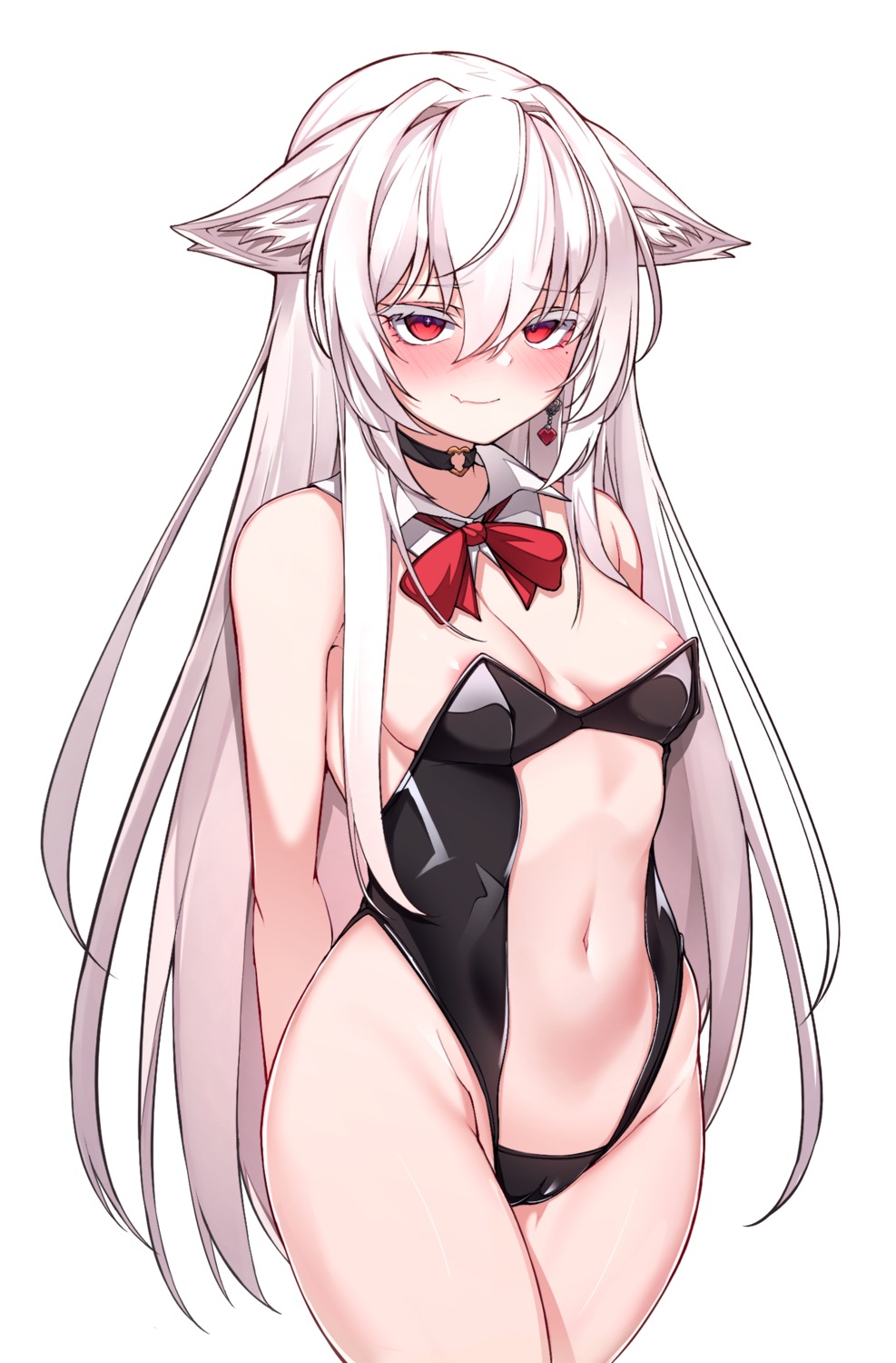 5danny1206 animal_ears areola cameltoe leotard nekomimi no_bra