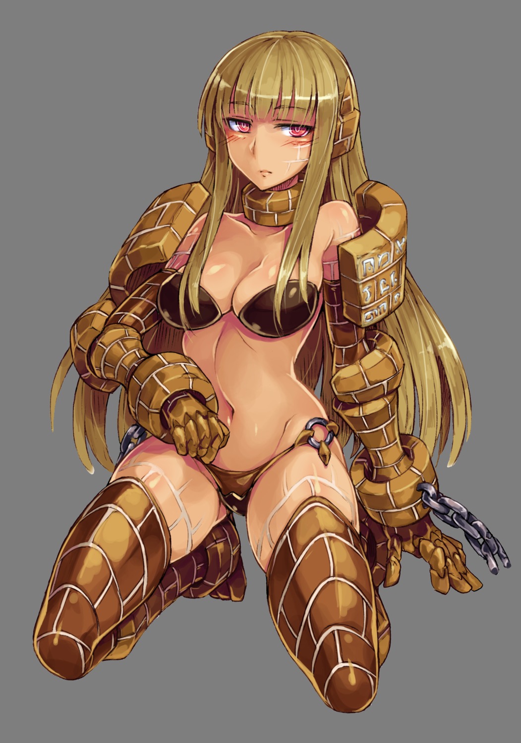 bikini_armor cleavage kenkou_cross monster_girl thighhighs transparent_png