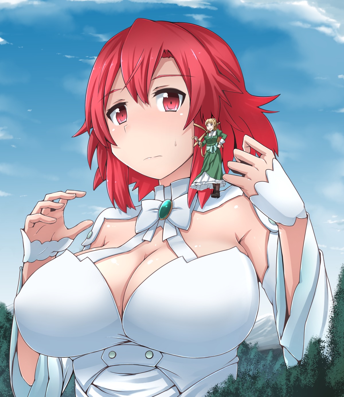 cleavage dress heels izetta ortfiné_fredericka_von_eylstadt shuumatsu_no_izetta terada_ochiko