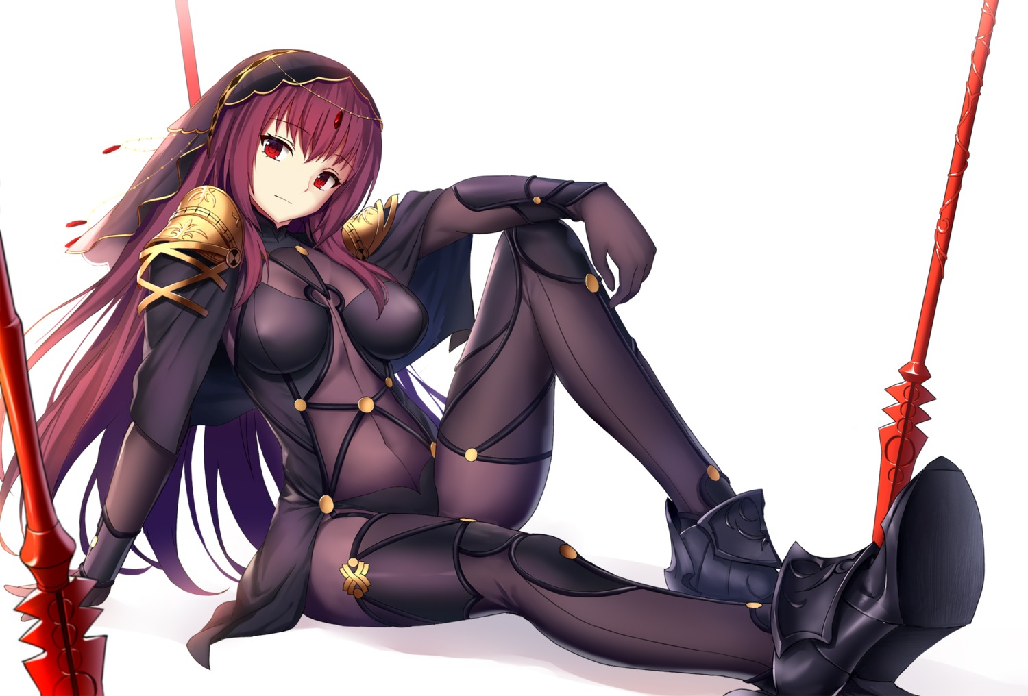 armor bodysuit drogoth fate/grand_order heels scathach_(fate/grand_order) weapon