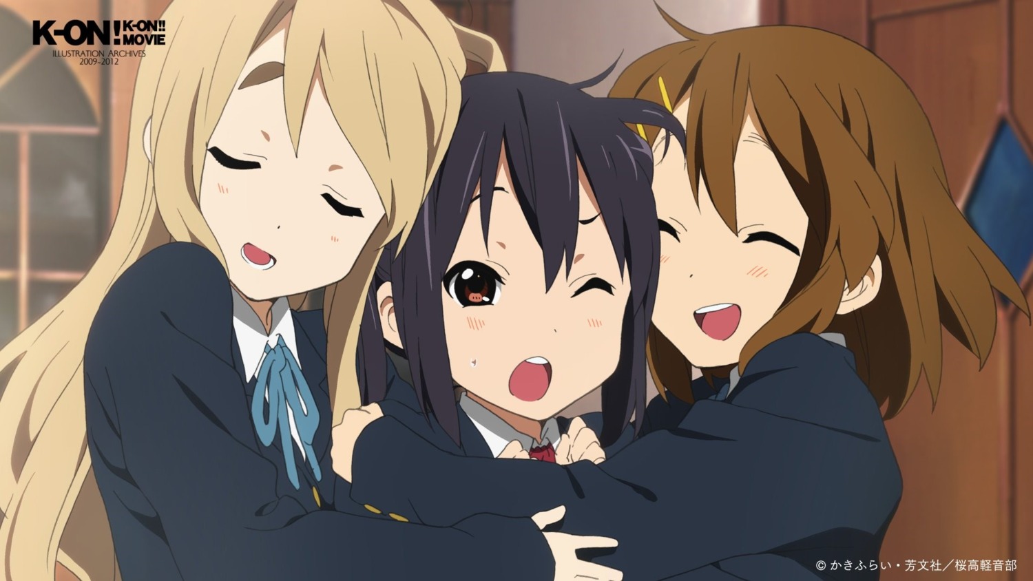 hirasawa_yui horiguchi_yukiko k-on! kotobuki_tsumugi nakano_azusa seifuku wallpaper