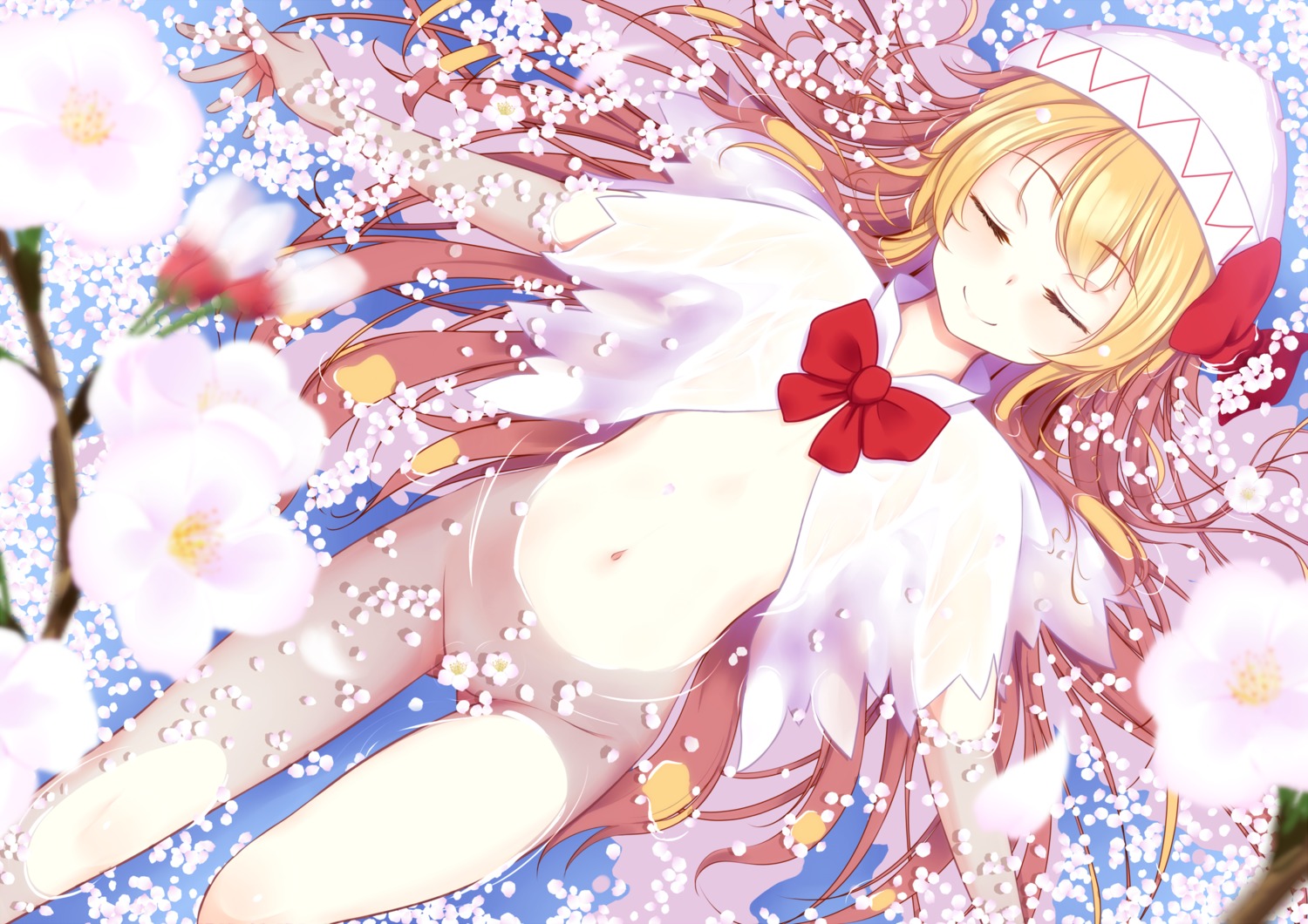 indica lily_white loli naked_cape see_through touhou wet wet_clothes