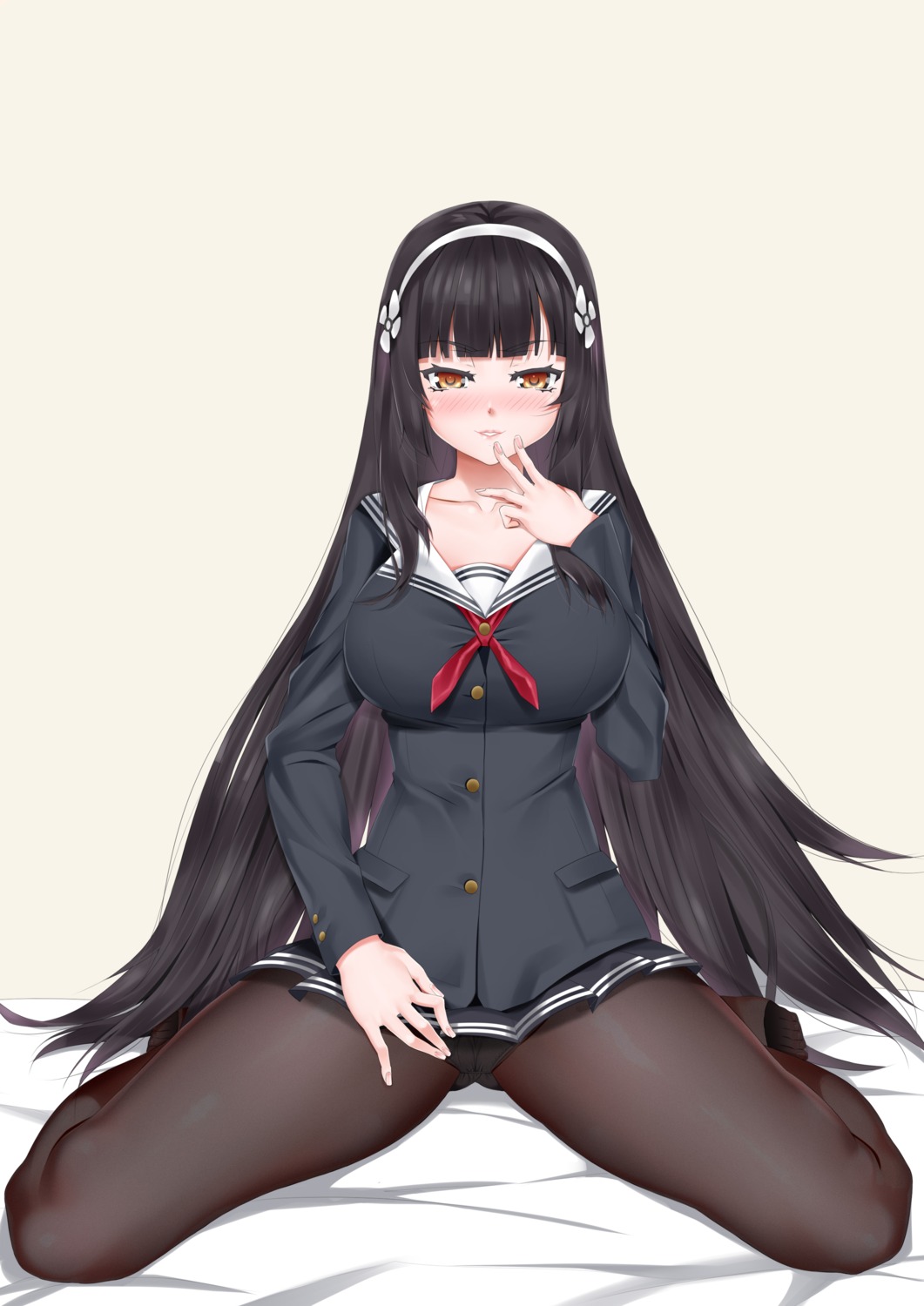 girls_frontline kong_lang_(skywave) pantsu pantyhose qbz-95_(girls_frontline) seifuku