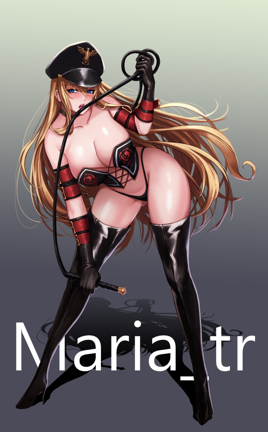 dungeon_fighter heels maria_tr mariatr no_bra pantsu thighhighs thong weapon