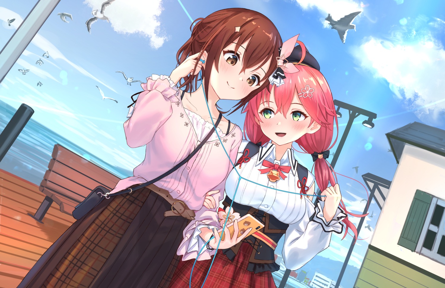 crossover hololive sakura_miko tagme tokino_sora yuri