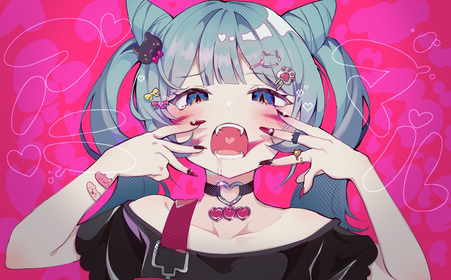 peach (peach5828) animal (vocaloid) vocaloid hatsune miku bandaid ...