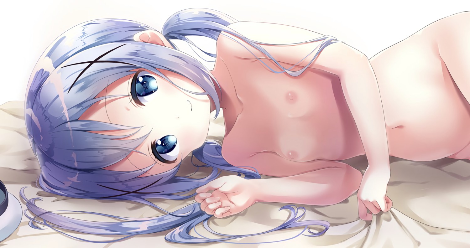 gochuumon_wa_usagi_desu_ka? kafuu_chino loli naked nipples waki_(pixiv2609622)