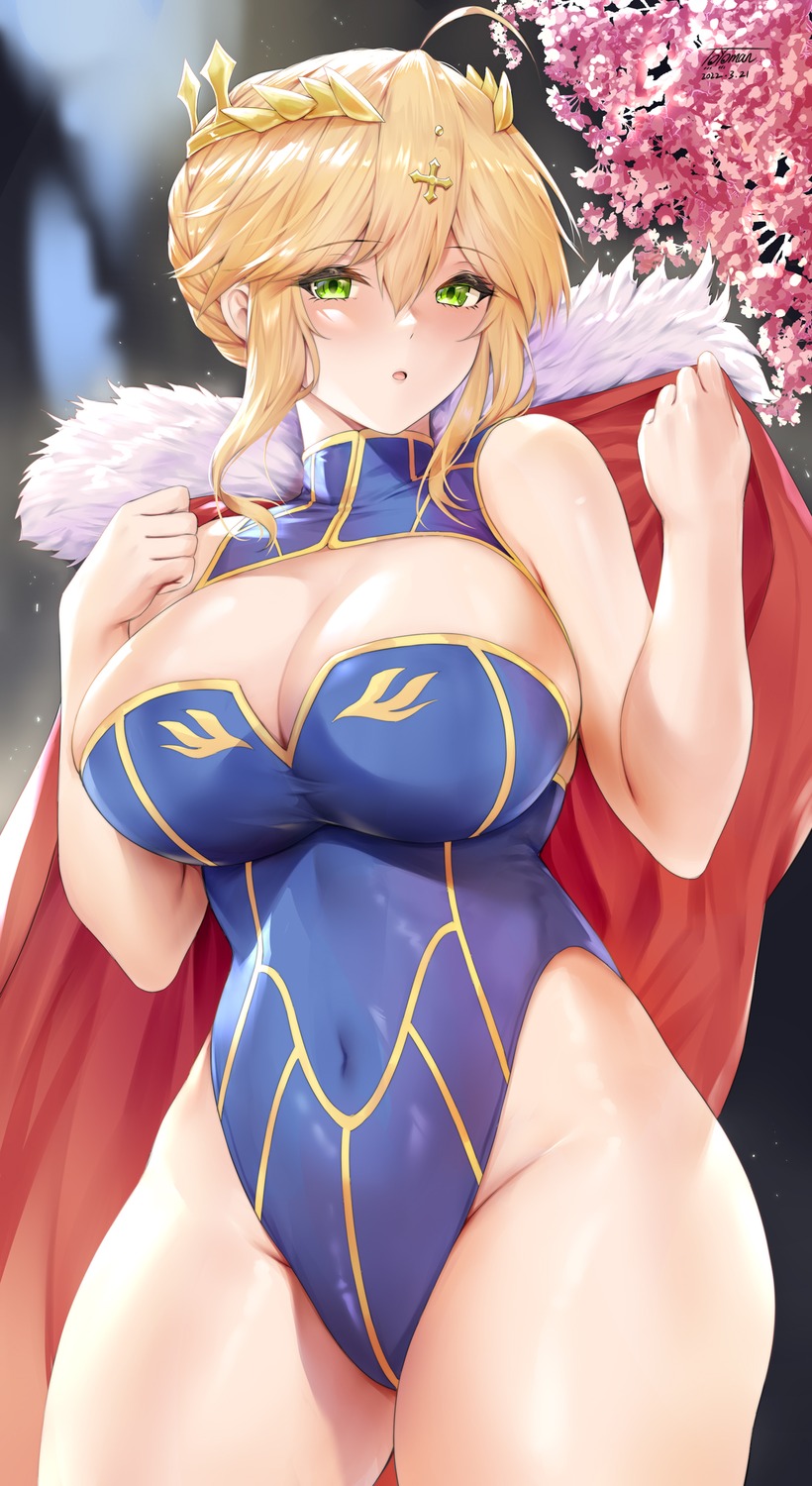 artoria_pendragon_(lancer) fate/grand_order leotard no_bra toyoman