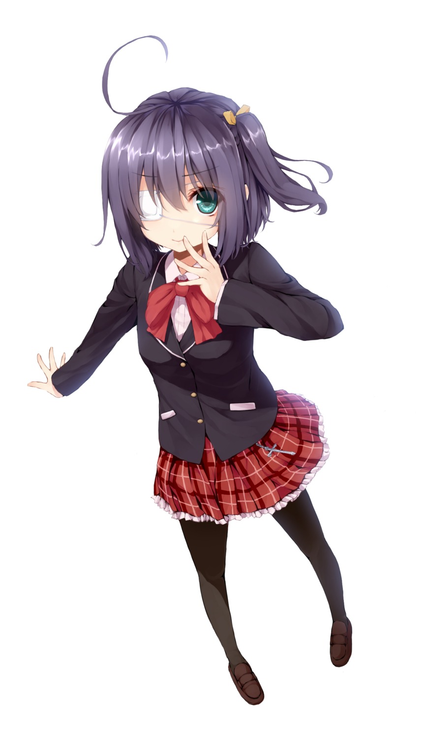 chuunibyou_demo_koi_ga_shitai! eyepatch seifuku takanashi_rikka thighhighs uttt