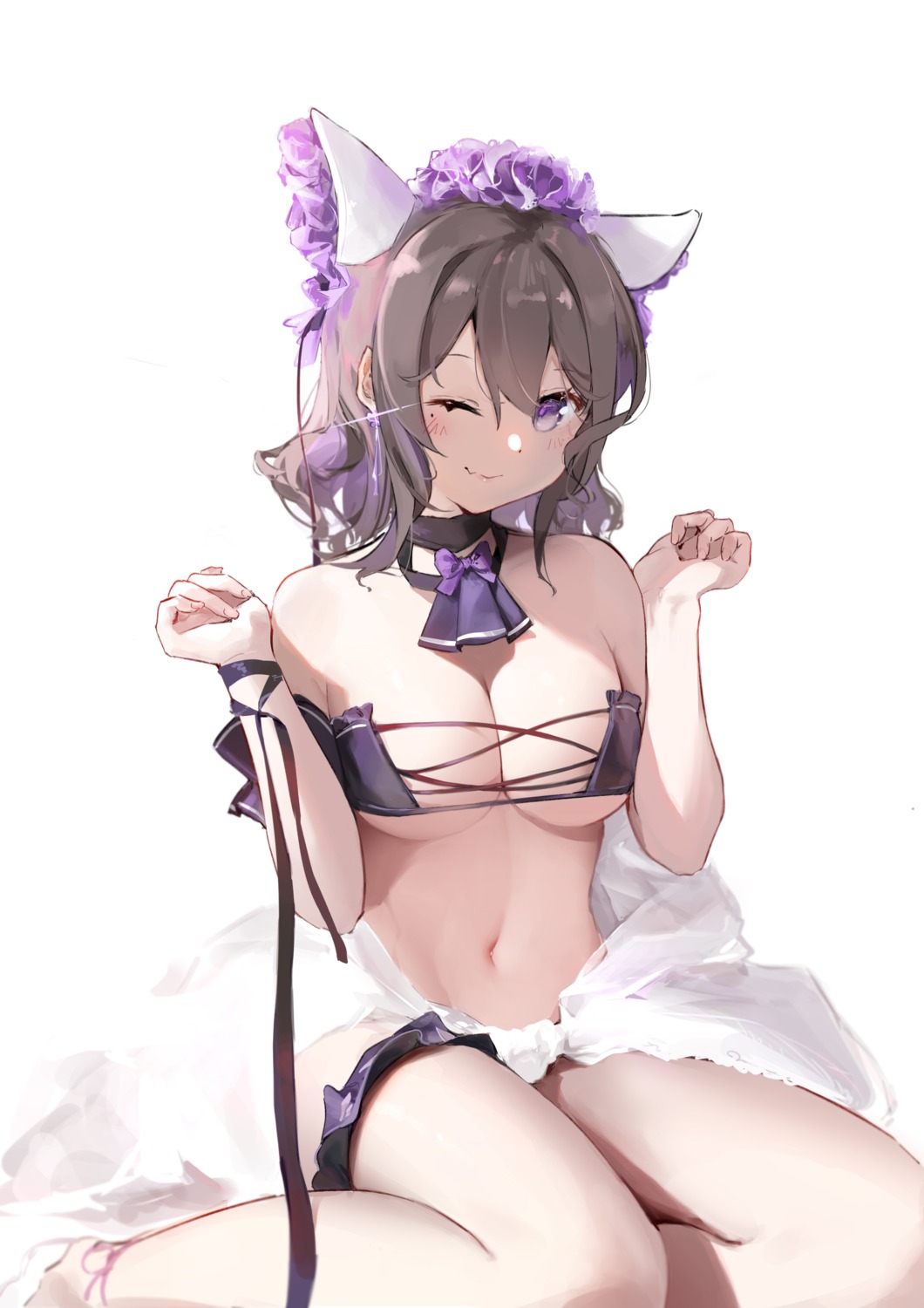 animal_ears bikini garter nekomimi rosem_lin swimsuits