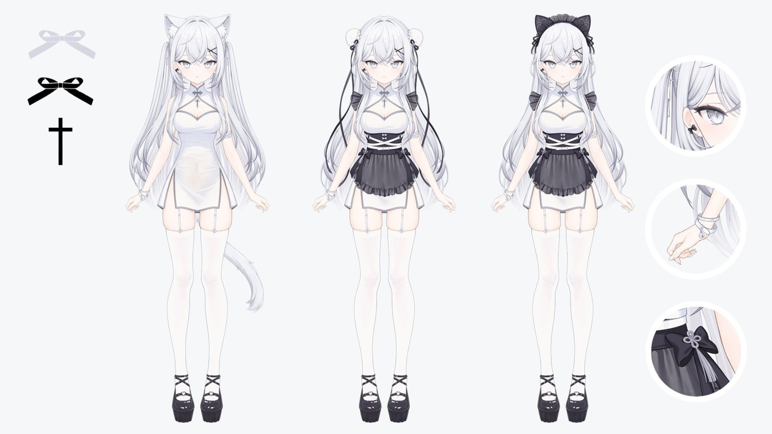 animal_ears character_design mashiro_mia nekomimi snow_is stockings tail thighhighs