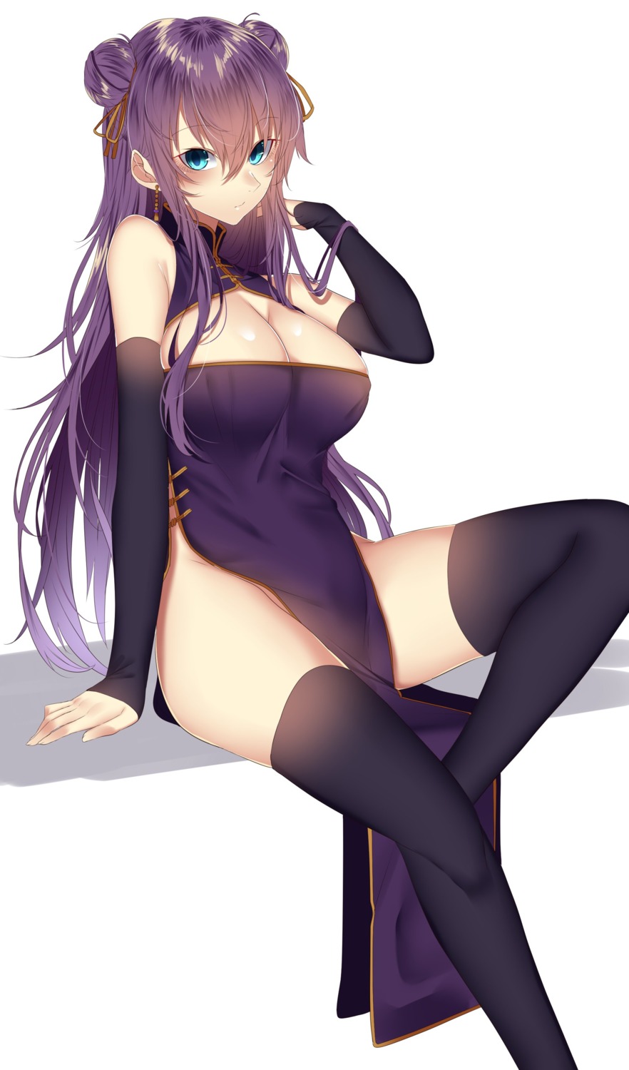 chinadress cleavage onineko-chan thighhighs