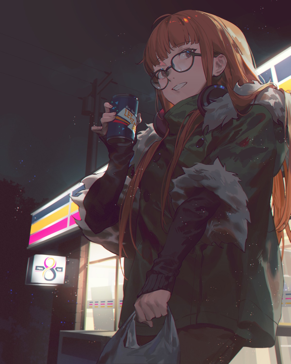 fajyobore headphones megane persona_5 sakura_futaba