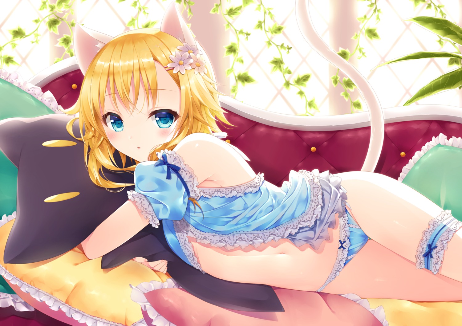 animal_ears garter lingerie loli minatsuki_alumi nekomimi pantsu tail