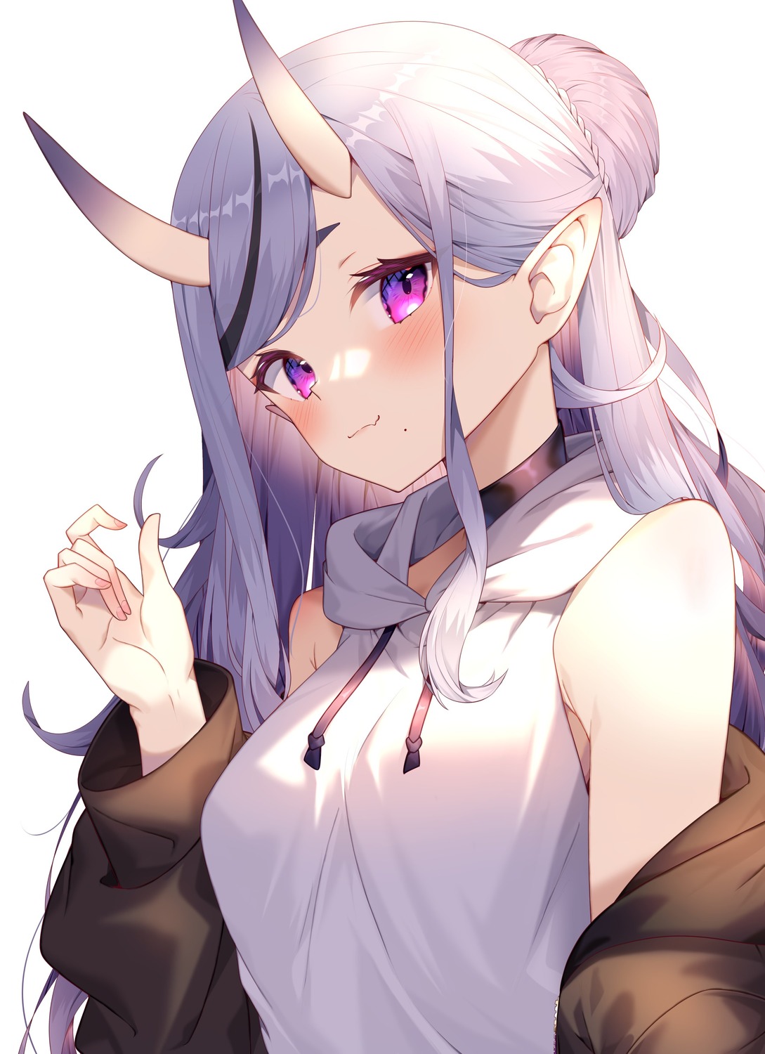 horns jun_(aousa0328) nijisanji nijisanji_seeds pointy_ears rindou_mikoto