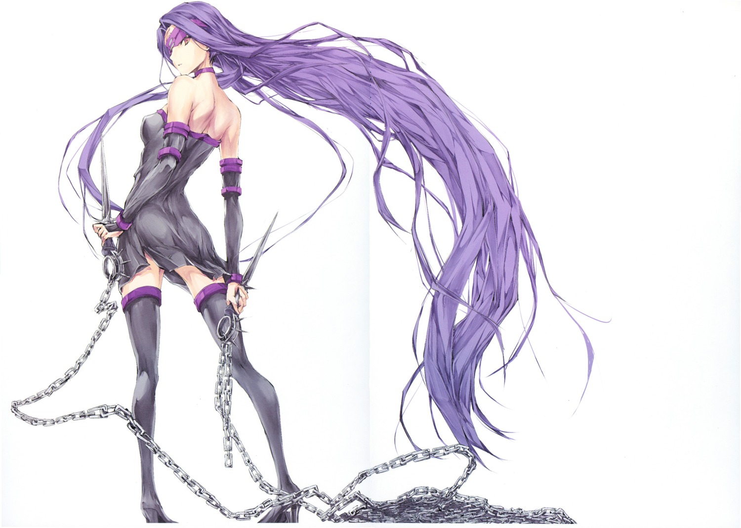 color_gap crease dress fate/stay_night heels kizuki_aruchu rider scanning_artifacts thighhighs udon-ya weapon