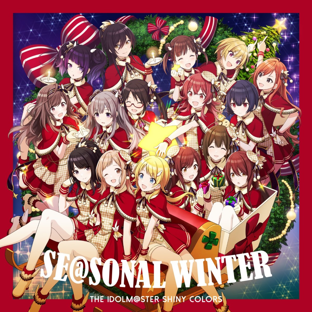 arisugawa_natsuha christmas disc_cover hachimiya_meguru heels im@ssc_kaihatsu_team kazano_hiori komiya_kaho kuwayama_chiyuki megane mitsumine_yuika morino_rinze oosaki_amana oosaki_tenka saijou_juri sakuragi_mano shirase_sakuya skirt_lift sonoda_chiyoko tanaka_mamimi the_idolm@ster the_idolm@ster_shiny_colors thighhighs tsukioka_kogane uniform yuukoku_kiriko