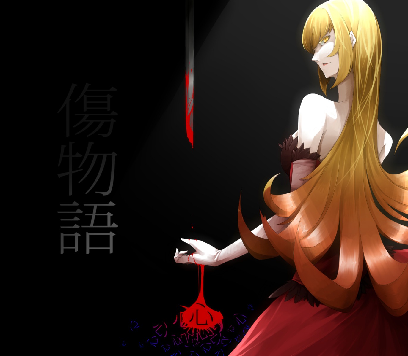 bakemonogatari blood kissshot_acerolaorion_heartunderblade monogatari_(series) regura