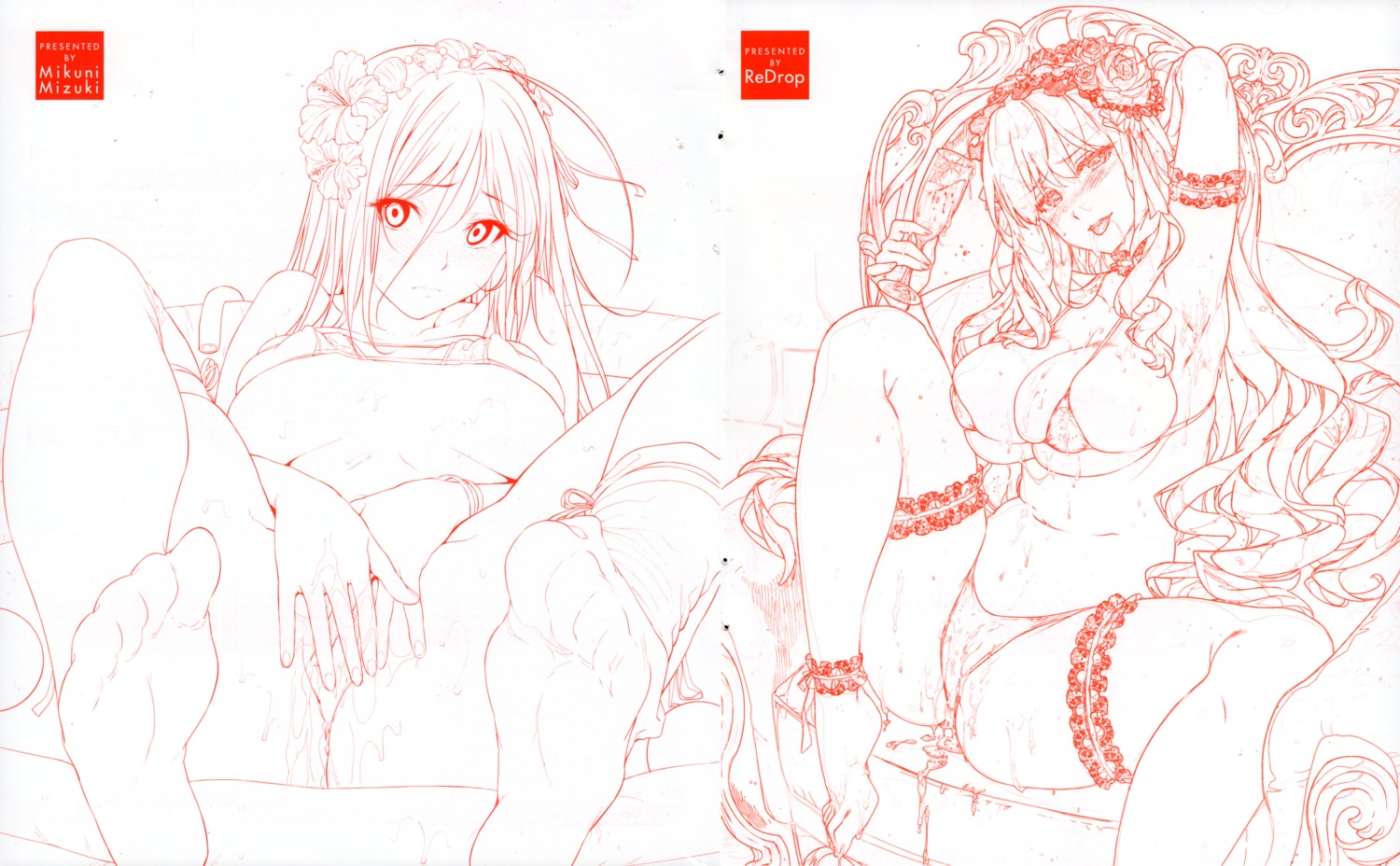 comic_kairakuten_beast mikuni_mizuki monochrome redrop sketch