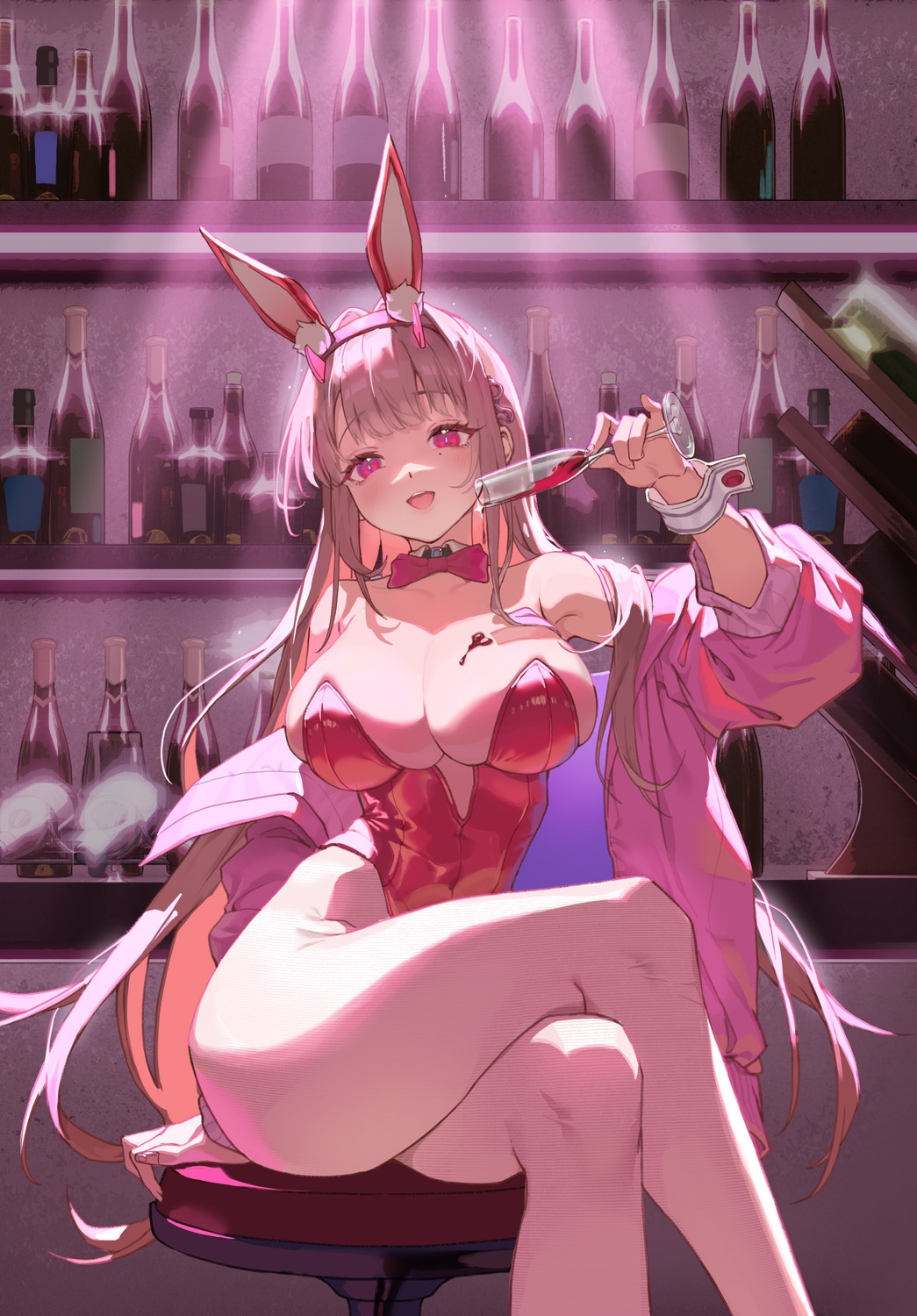 animal_ears bunny_ears bunny_girl goddess_of_victory:_nikke heiyu no_bra viper_(nikke)