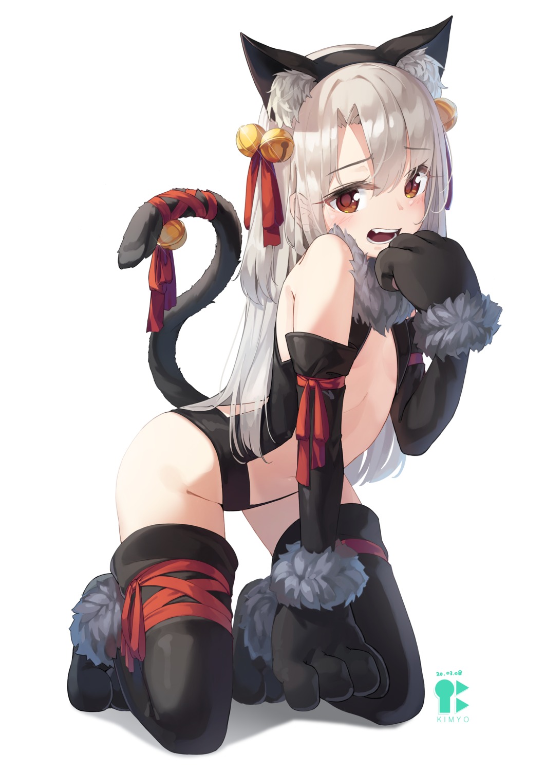 animal_ears fate/grand_order fate/kaleid_liner_prisma_illya fate/stay_night illyasviel_von_einzbern kimyo leotard loli nekomimi no_bra tail thighhighs