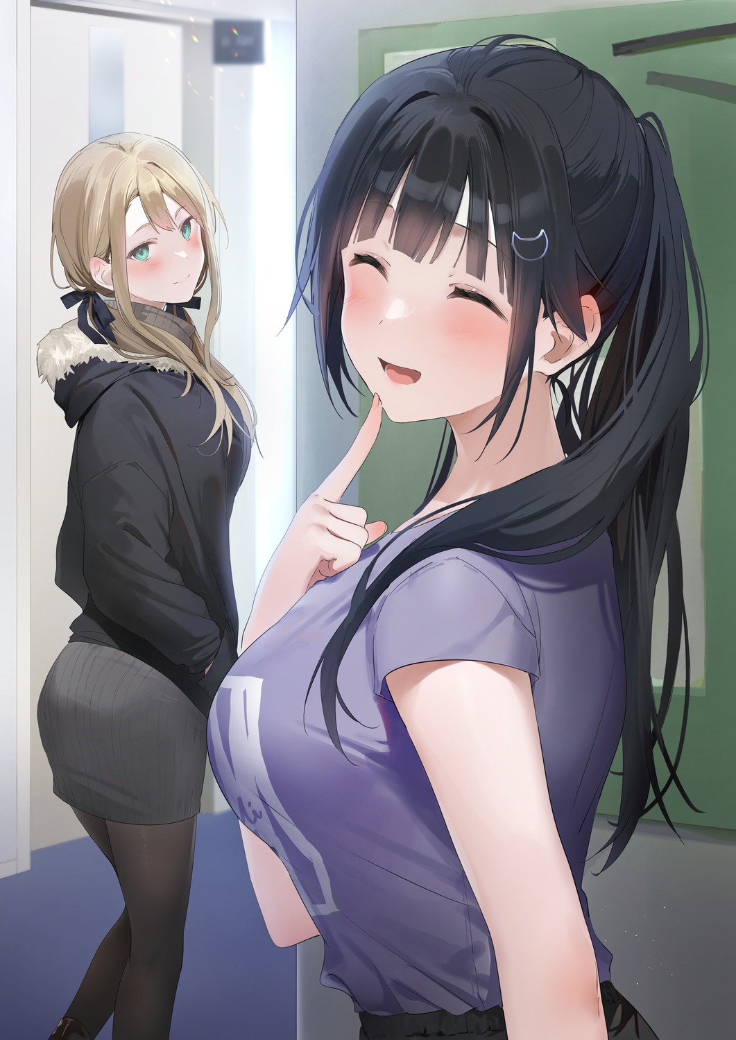 ass pantyhose sweater watashi_nibanme_no_kanojo_de_ii_kara xretakex