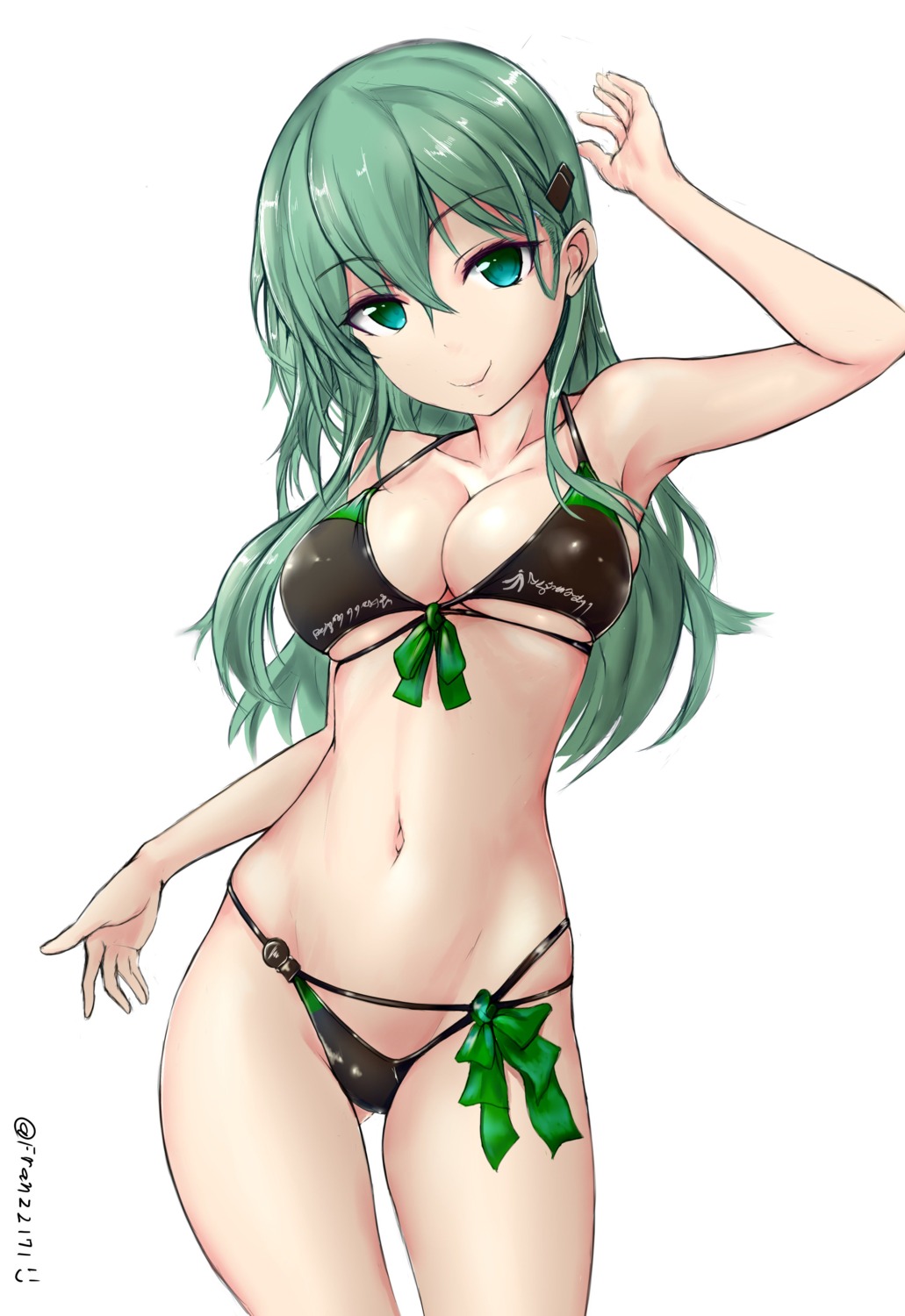 bikini cleavage franz_(217franz) kantai_collection suzuya_(kancolle) swimsuits underboob