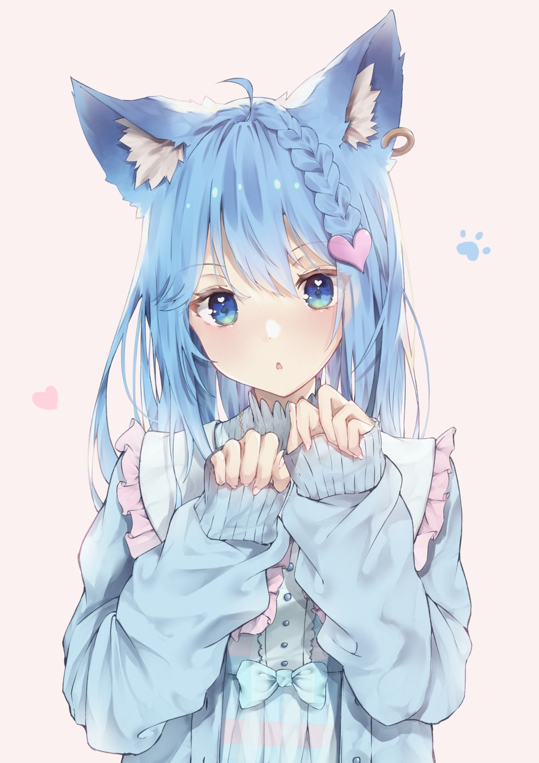 animal_ears nekomimi sena_(sena_soar) sweater