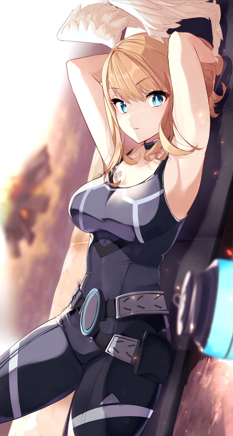 bodysuit eunie no_bra risumi see_through tattoo wings xenoblade xenoblade_chronicles_3