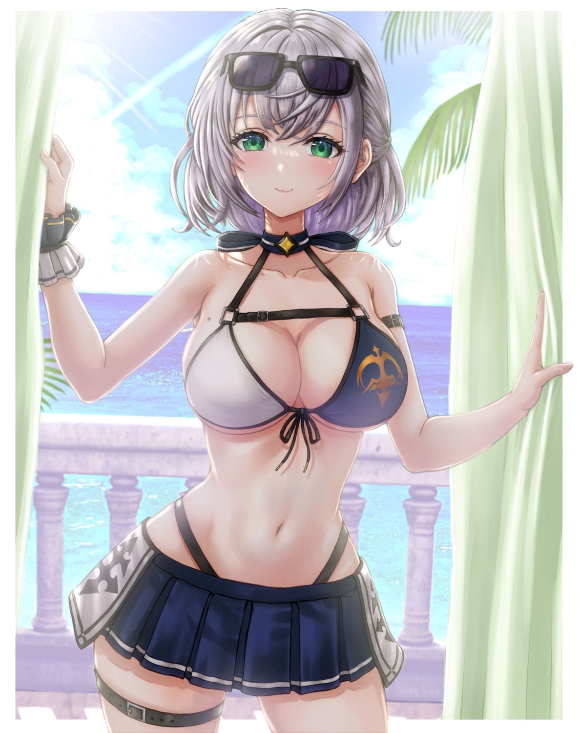 bikini garter hololive megane shirogane_noel swimsuits wajuniorbox