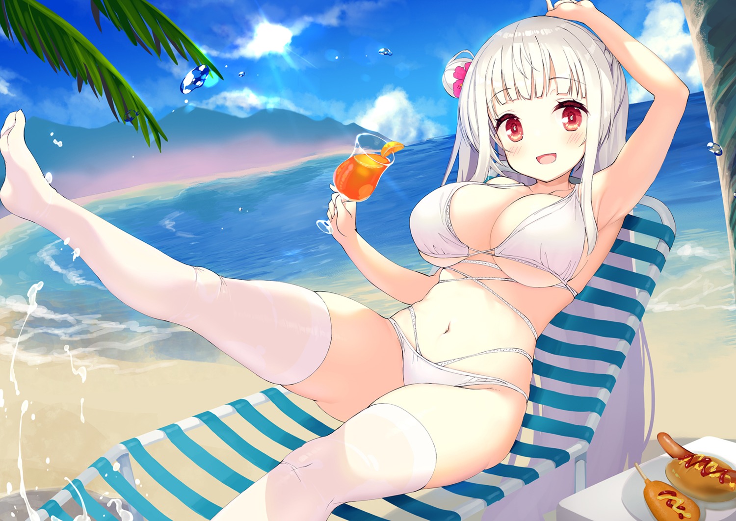 bikini ochinsama swimsuits thighhighs