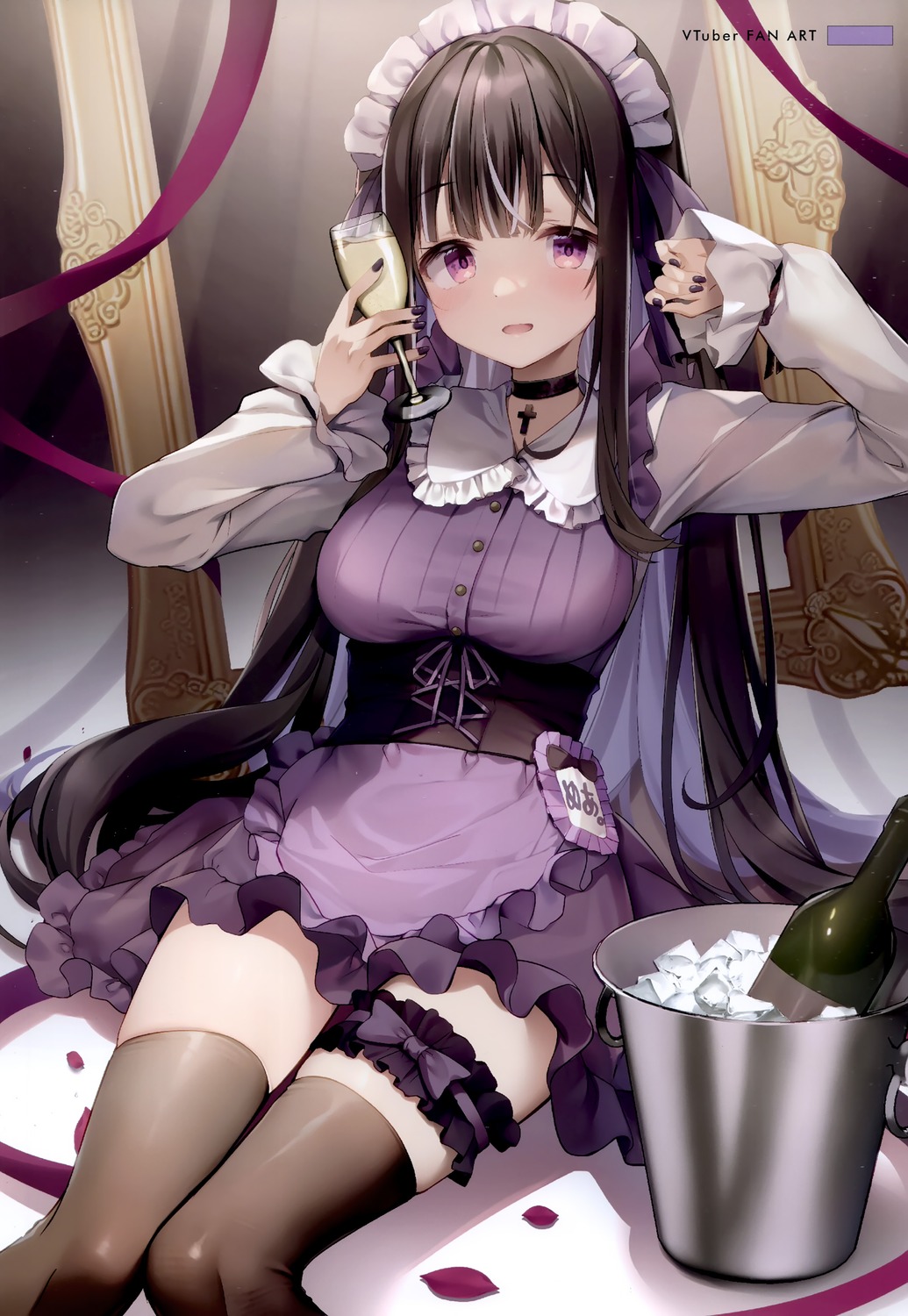 garter kinokomushi maid thighhighs