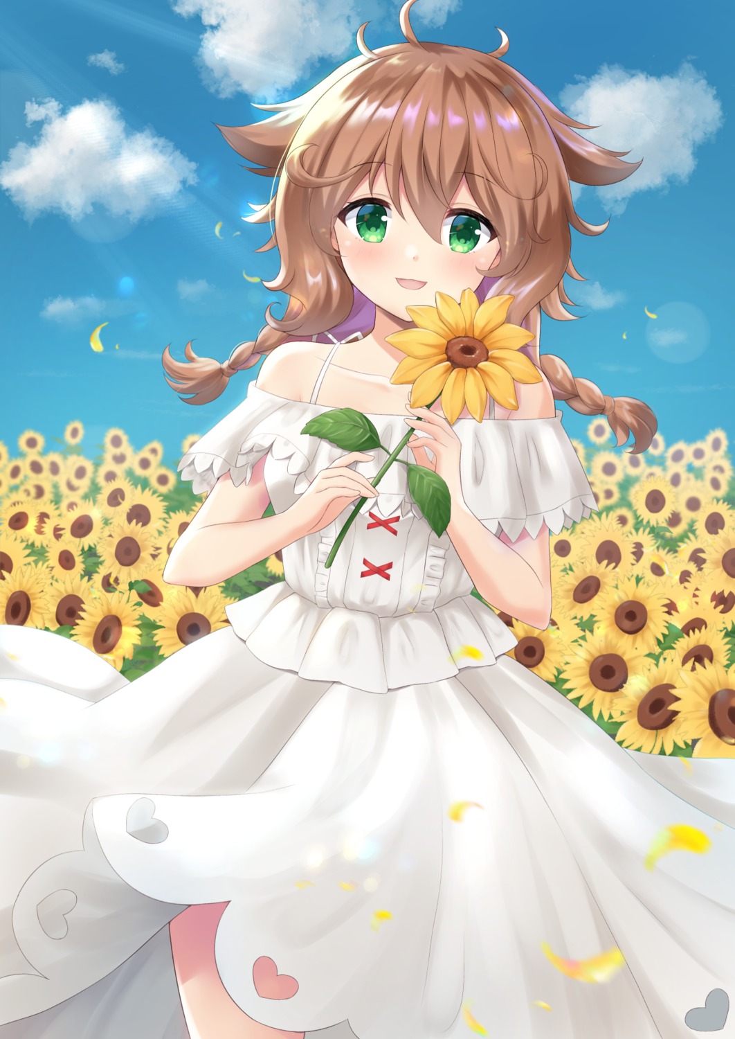 dress futaba_kurumi nijisanji skirt_lift summer_dress warabeda_meiji