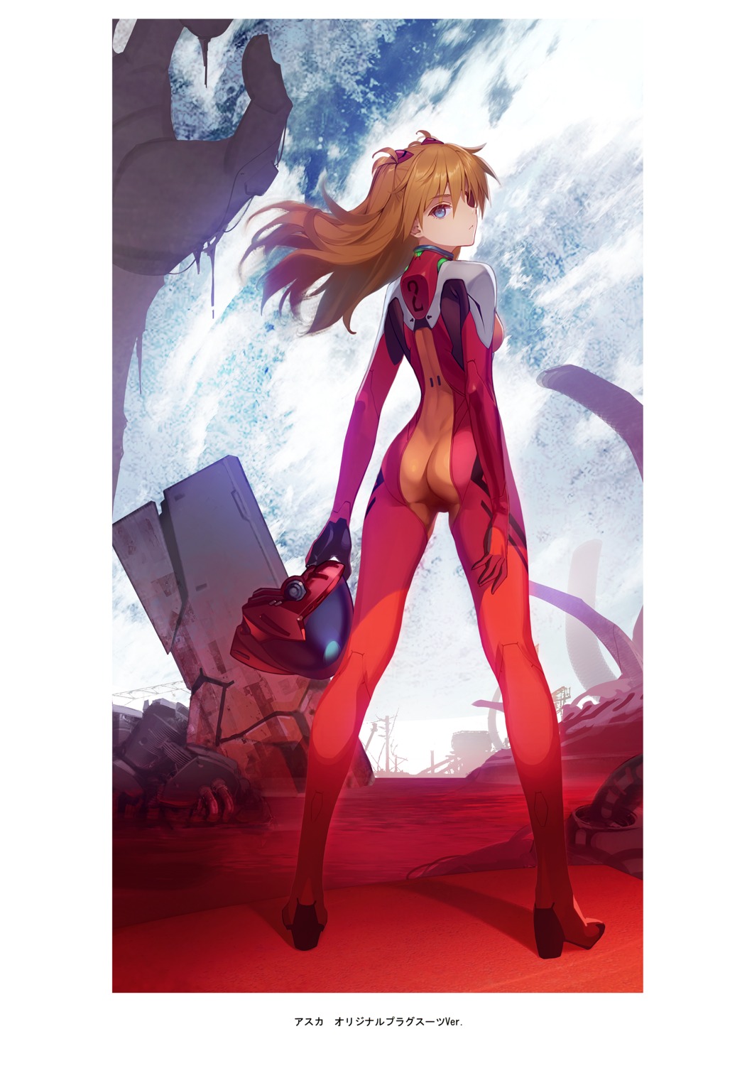 ass bodysuit heels neon_genesis_evangelion siino souryuu_asuka_langley