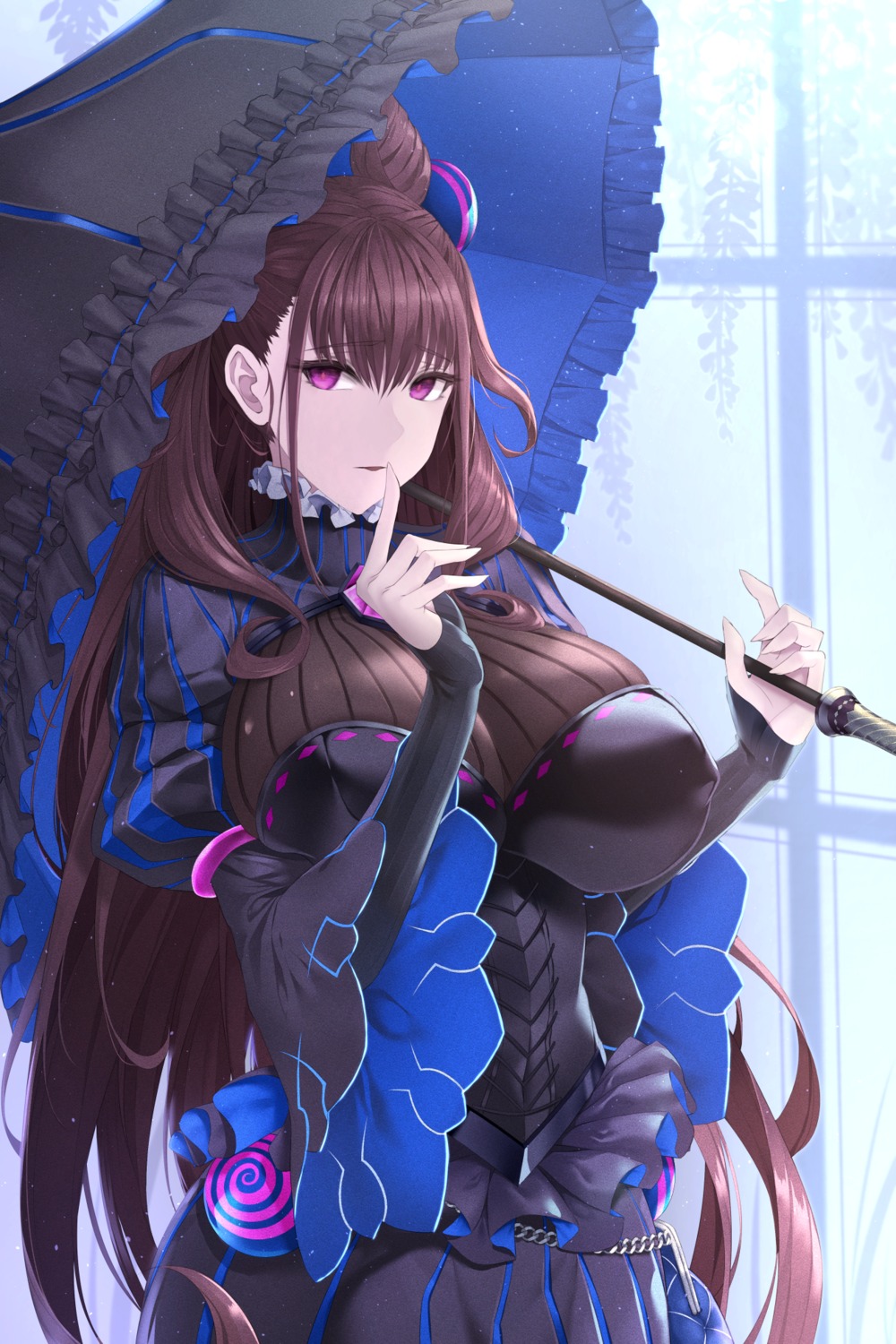 dress fate/grand_order limeblock murasaki_shikibu_(fate) umbrella