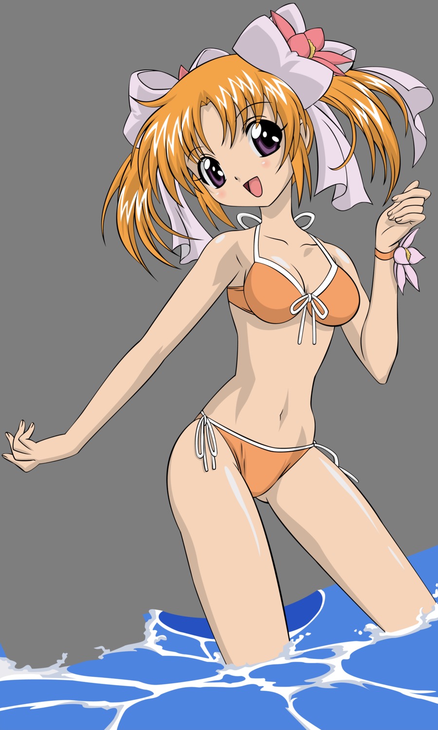 apricot_sakuraba bikini galaxy_angel galaxy_angel_ii swimsuits transparent_png vector_trace