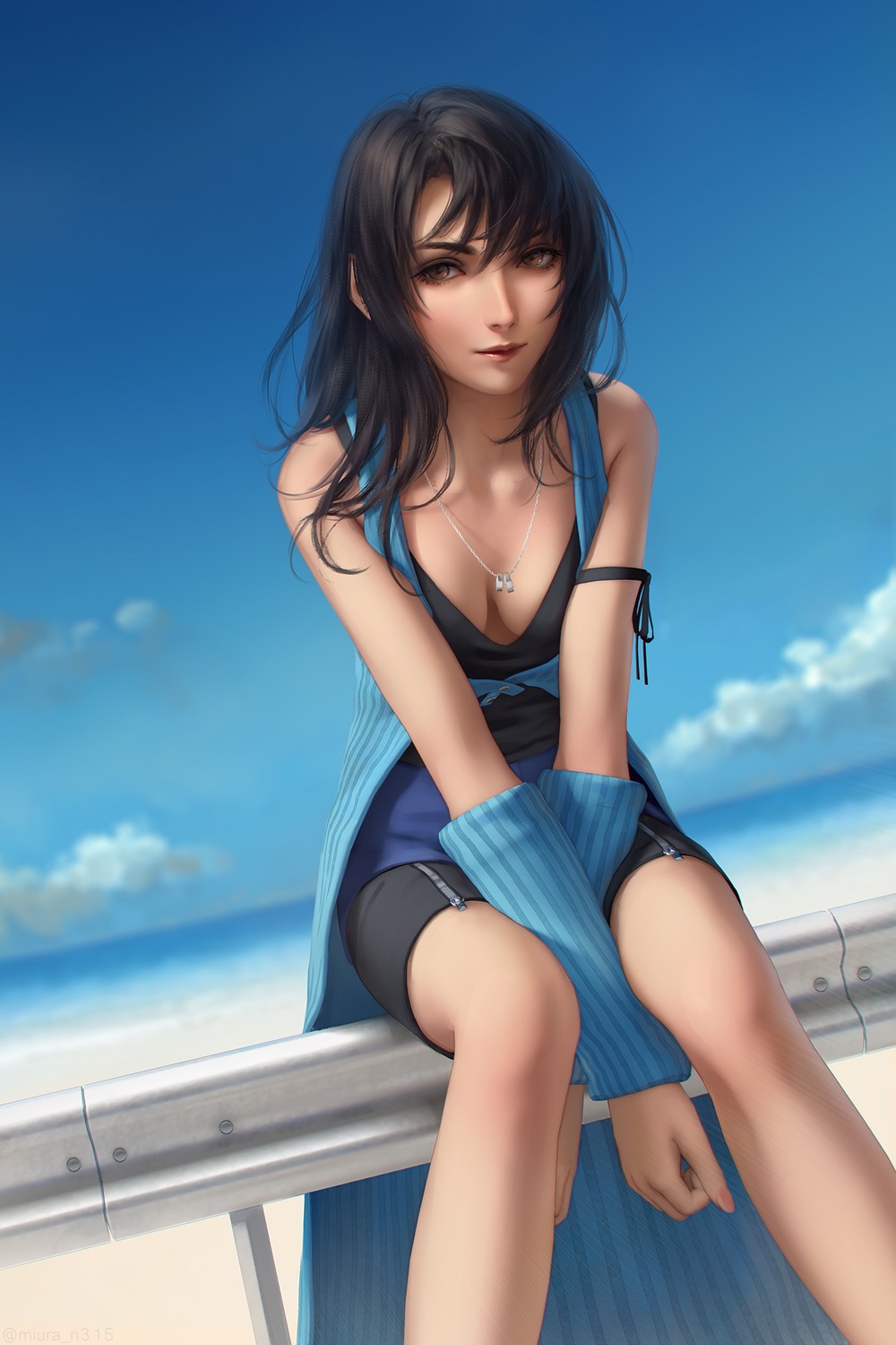 final_fantasy final_fantasy_viii miura_naoko no_bra rinoa_heartilly