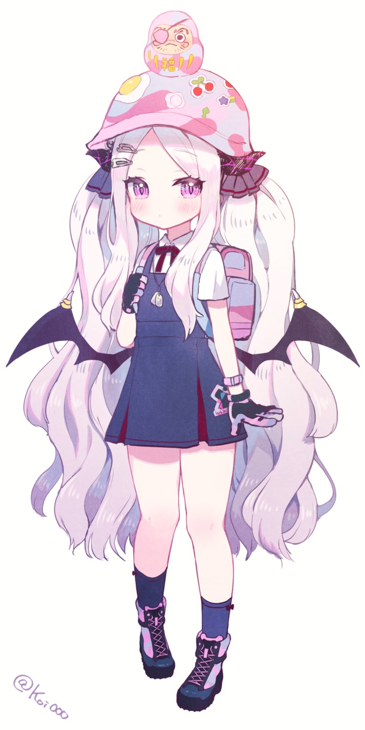 blue_archive eyepatch horns seifuku sorasaki_hina tagme wings