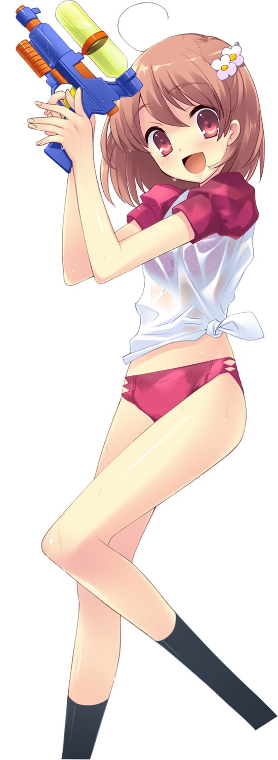 flyable_heart gym_uniform inaba_yui ito_noizi see_through wet_clothes