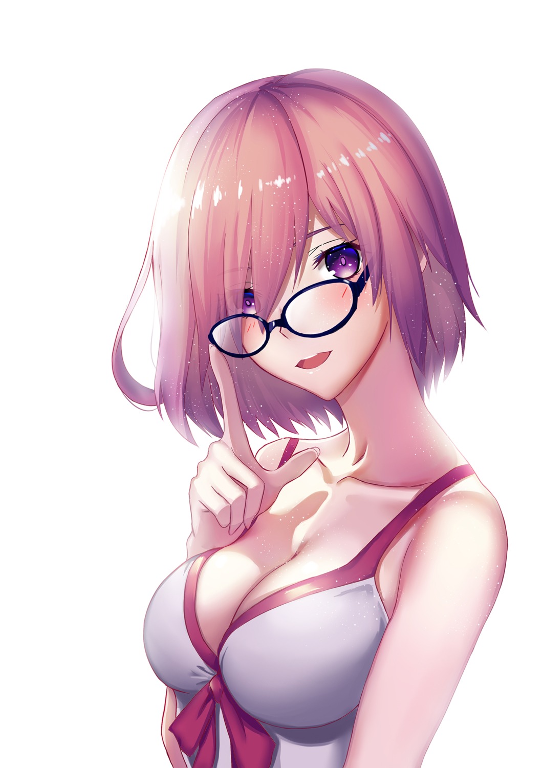 cleavage fate/grand_order freze mash_kyrielight megane