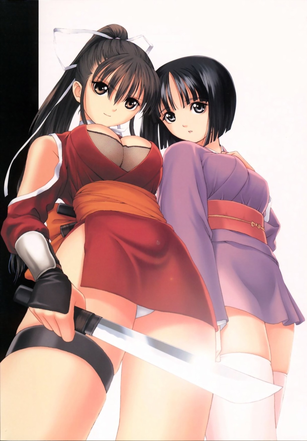 cleavage mitama_shinobi mizuki_(mitama_shinobi) ninja pantsu ran_(mitama_shinobi) tony_taka