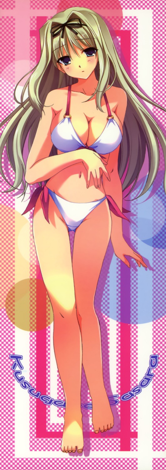 bikini cleavage kusugawa_sasara stick_poster swimsuits to_heart_(series) to_heart_2