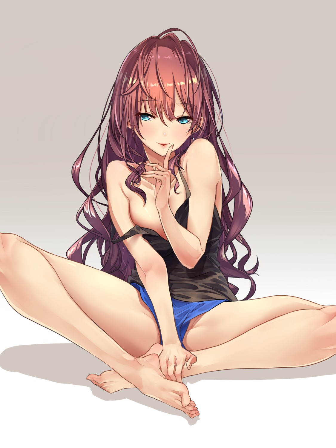 baffu feet ichinose_shiki no_bra open_shirt the_idolm@ster the_idolm@ster_cinderella_girls