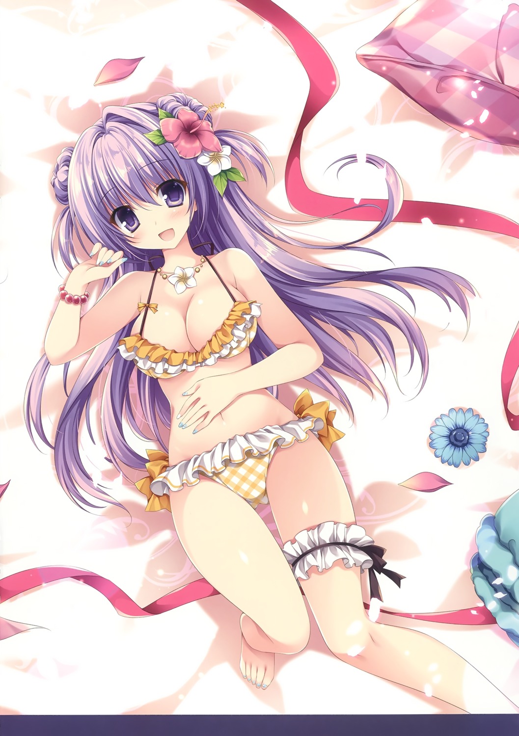 bikini cleavage garter matsurija nanaroba_hana swimsuits