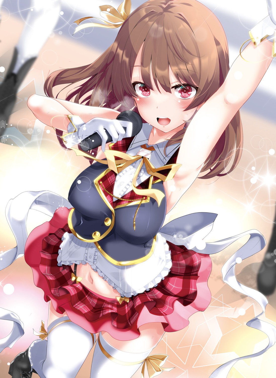 shirosuzu thighhighs uniform wet