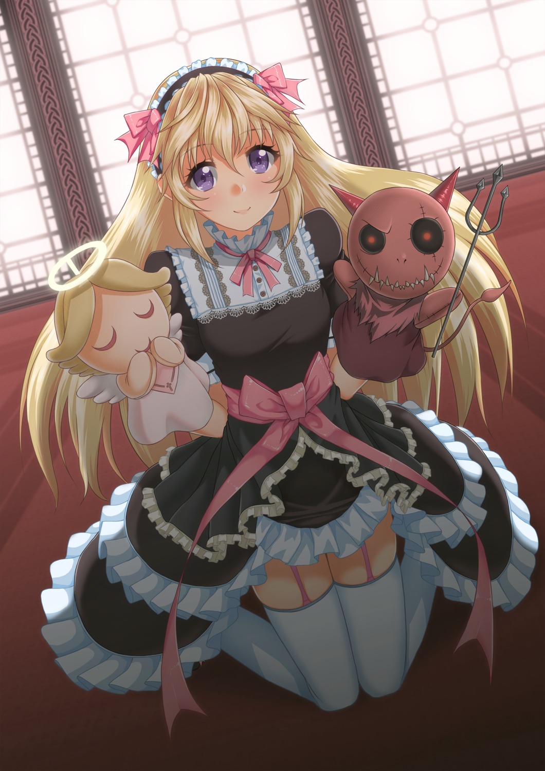 dress gothic_lolita lolita_fashion oxxo_(dlengur) stockings thighhighs