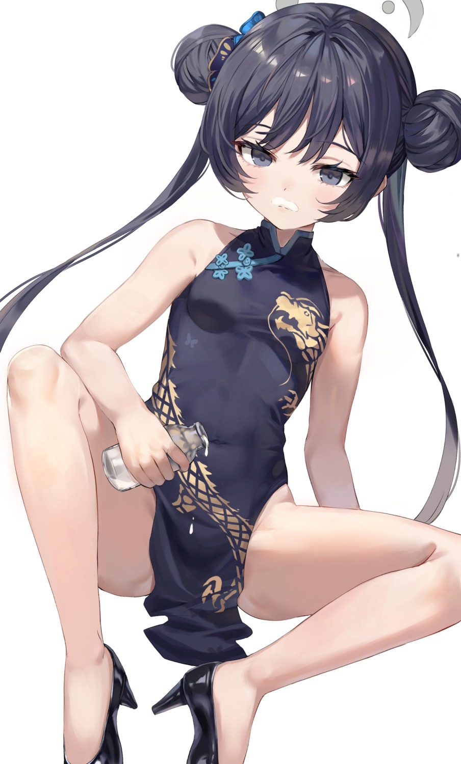 blue_archive chinadress cream halo heels loli rangen ryuuge_kisaki