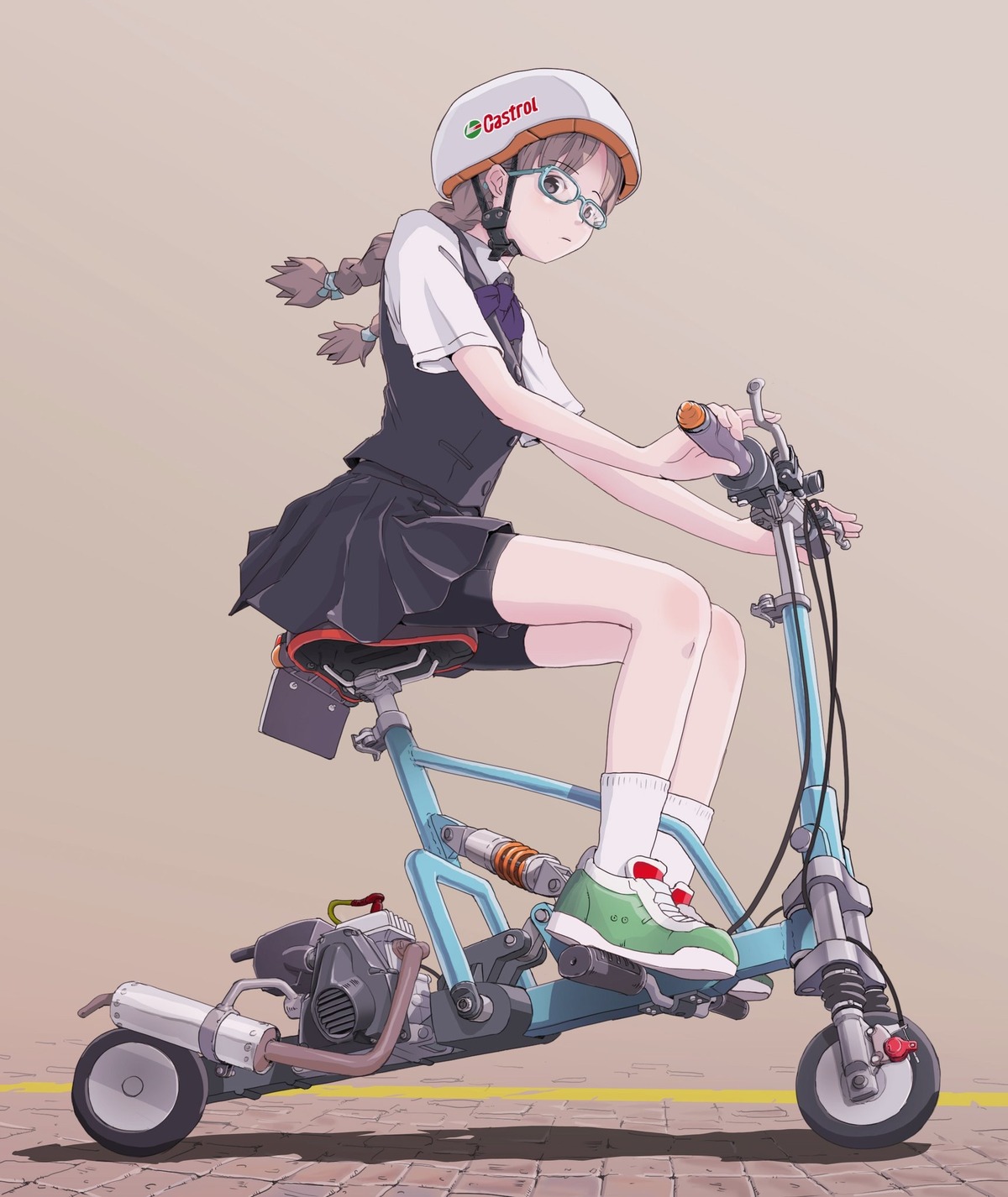 bike_shorts megane seifuku sukabu