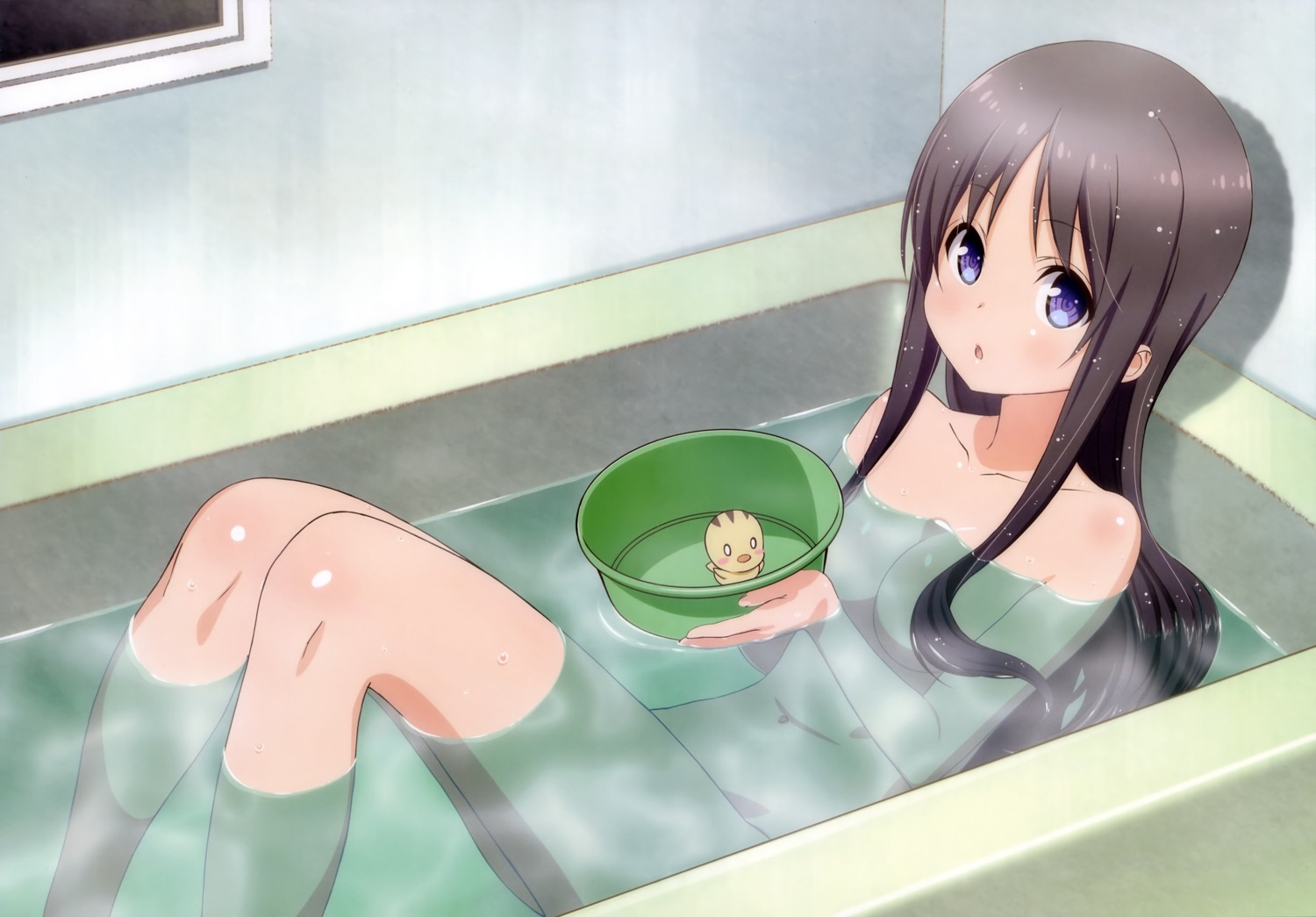 bathing cleavage endou_rino jinsei_(la_bonne_vie) naked wet