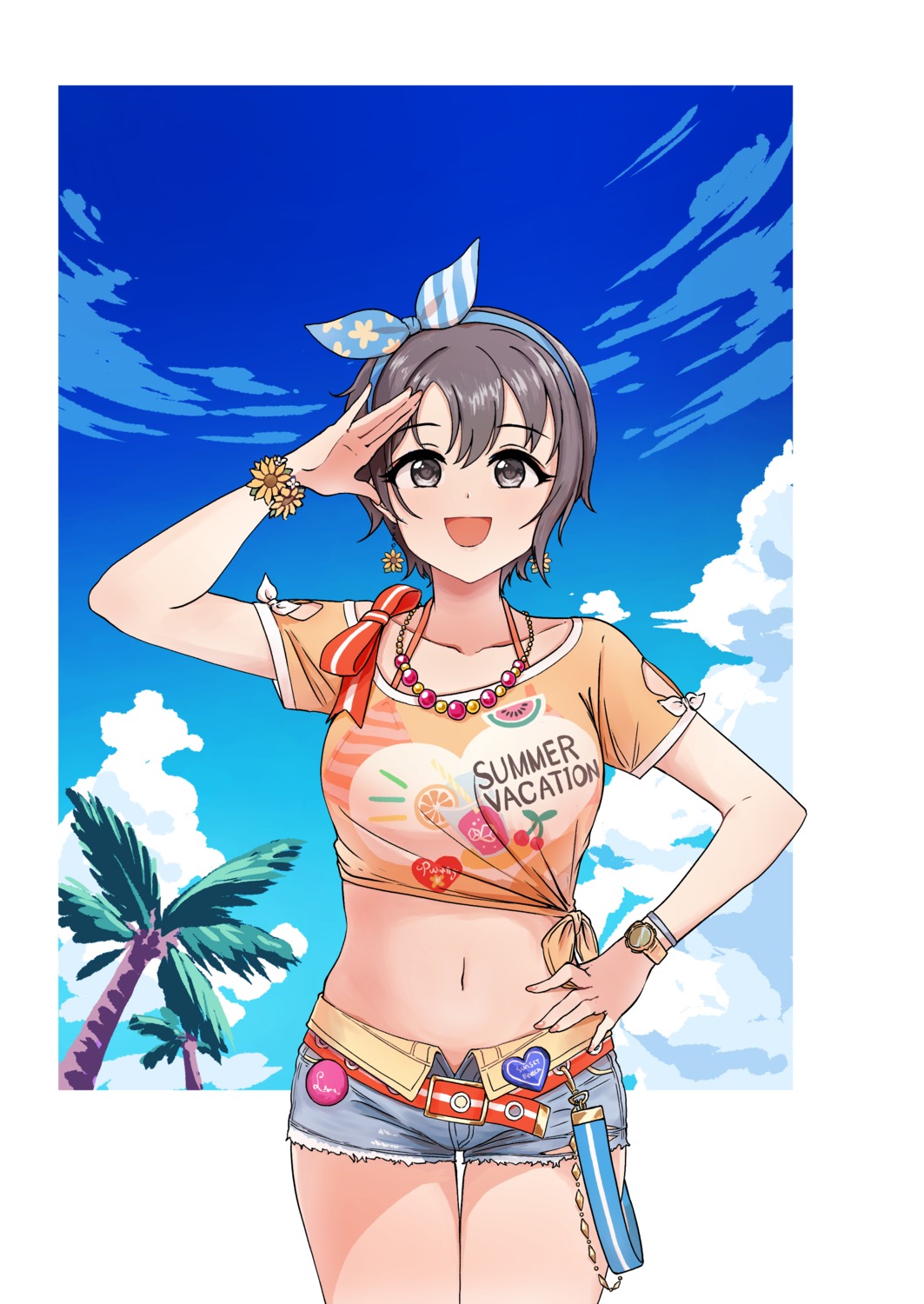 bikini_top otokura_yuuki see_through shirt_lift swimsuits the_idolm@ster the_idolm@ster_cinderella_girls ushimochi